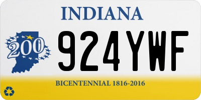 IN license plate 924YWF