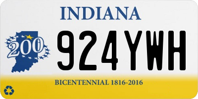IN license plate 924YWH