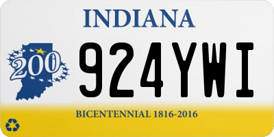 IN license plate 924YWI