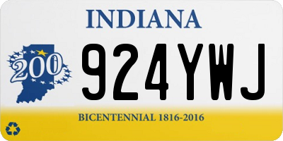 IN license plate 924YWJ