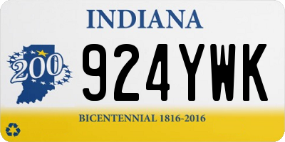 IN license plate 924YWK
