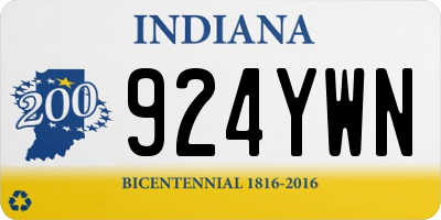 IN license plate 924YWN