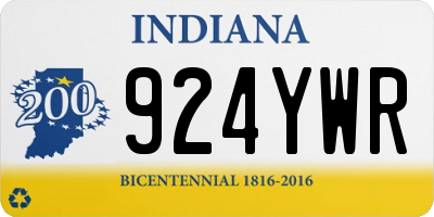 IN license plate 924YWR