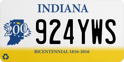 IN license plate 924YWS