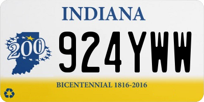 IN license plate 924YWW