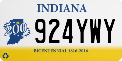 IN license plate 924YWY