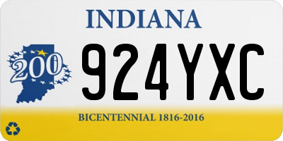 IN license plate 924YXC