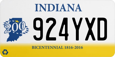 IN license plate 924YXD
