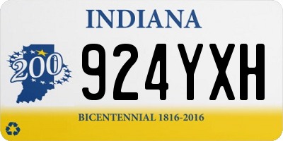 IN license plate 924YXH