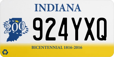 IN license plate 924YXQ