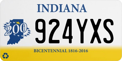 IN license plate 924YXS