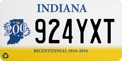 IN license plate 924YXT