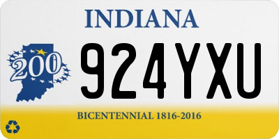 IN license plate 924YXU