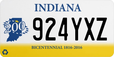 IN license plate 924YXZ