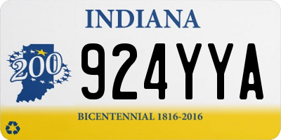 IN license plate 924YYA