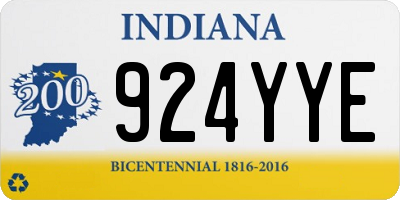 IN license plate 924YYE