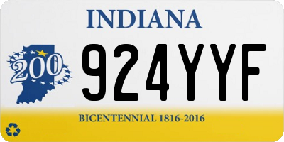 IN license plate 924YYF