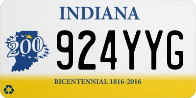 IN license plate 924YYG