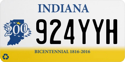 IN license plate 924YYH