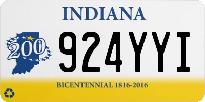 IN license plate 924YYI