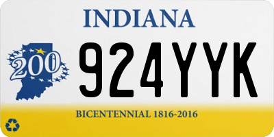 IN license plate 924YYK