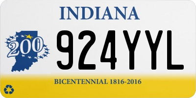 IN license plate 924YYL
