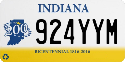 IN license plate 924YYM