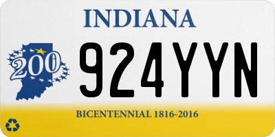IN license plate 924YYN
