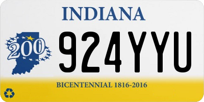 IN license plate 924YYU