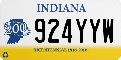 IN license plate 924YYW