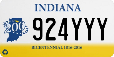 IN license plate 924YYY