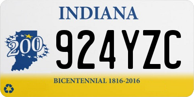 IN license plate 924YZC