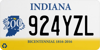 IN license plate 924YZL