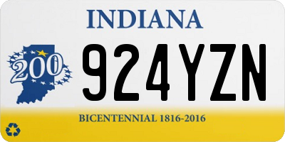 IN license plate 924YZN