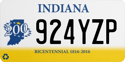IN license plate 924YZP
