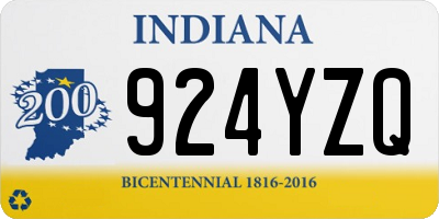 IN license plate 924YZQ