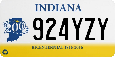 IN license plate 924YZY