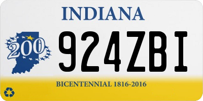 IN license plate 924ZBI