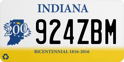 IN license plate 924ZBM