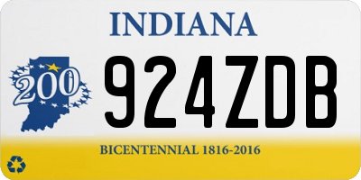 IN license plate 924ZDB