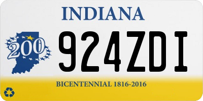 IN license plate 924ZDI