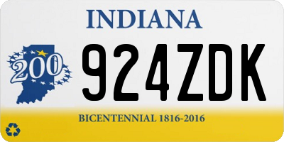 IN license plate 924ZDK