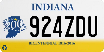 IN license plate 924ZDU