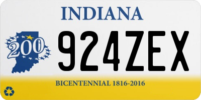 IN license plate 924ZEX