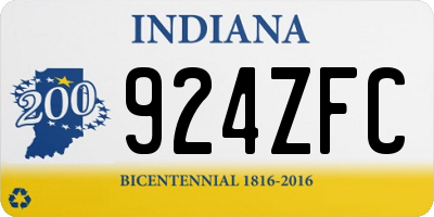 IN license plate 924ZFC