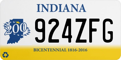 IN license plate 924ZFG