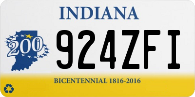 IN license plate 924ZFI