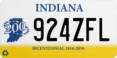 IN license plate 924ZFL