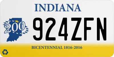IN license plate 924ZFN