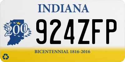 IN license plate 924ZFP